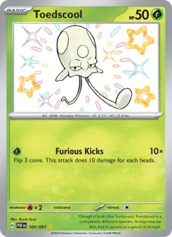 Pokémon-Karte Toedscool 105/091
