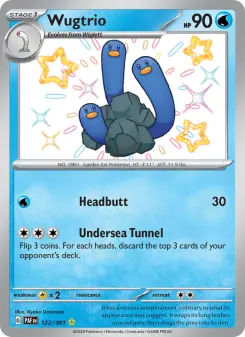Pokémon-Karte Wugtrio 122/091