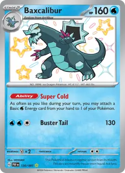 Pokémon-Karte Baxcalibur 130/091