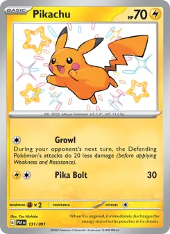 Pokémon-Karte Pikachu 131/091