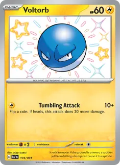 Pokémon-Karte Voltorb 133/091