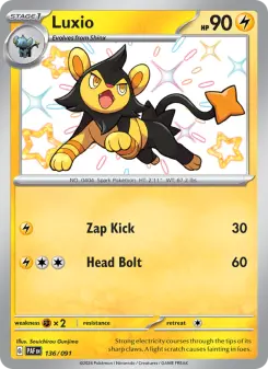 Pokémon-Karte Luxio 136/091