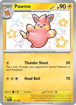 Pokémon-Karte Pawmo 143/091