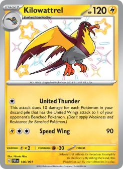 Pokémon-Karte Kilowattrel 146/091