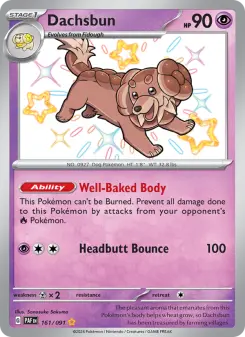 Pokémon-Karte Dachsbun 161/091