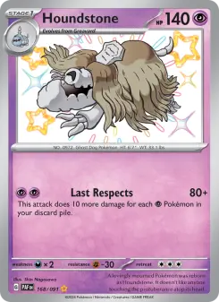 Pokémon-Karte Houndstone 168/091