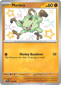 Pokémon-Karte Mankey 169/091