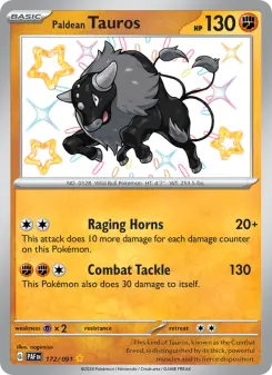 Pokémon-Karte Paldean Tauros 172/091