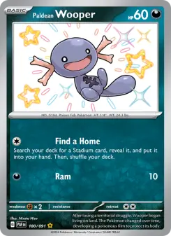Pokémon-Karte Paldean Wooper 180/091
