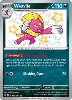 Pokémon-Karte Weavile 183/091