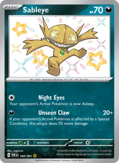 Pokémon-Karte Sableye 184/091