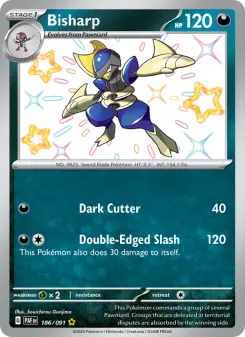 Pokémon-Karte Bisharp 186/091