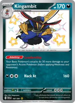 Pokémon-Karte Kingambit 187/091