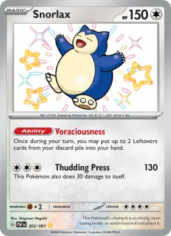 Pokémon-Karte Snorlax 202/091