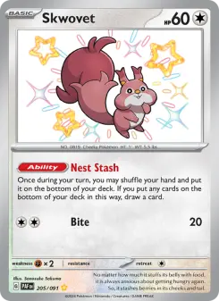 Pokémon-Karte Skwovet 205/091