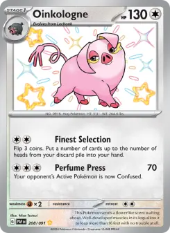 Pokémon-Karte Oinkologne 208/091