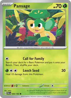 Pokémon-Karte Pansage 004/182