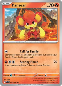 Pokémon-Karte Pansear 020/182