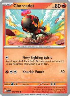 Pokémon-Karte Charcadet 026/182