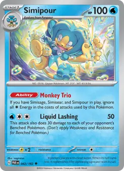 Pokémon-Karte Simipour 042/182