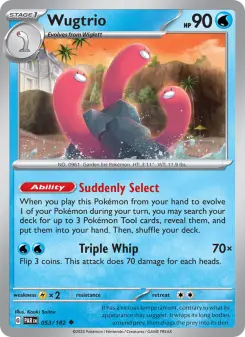 Pokémon-Karte Wugtrio 053/182