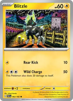 Pokémon-Karte Blitzle 062/182