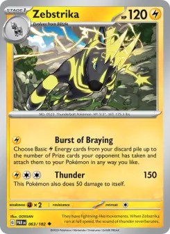 Pokémon-Karte Zebstrika 063/182