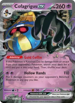 Pokémon-Karte Cofagrigus ex 076/182