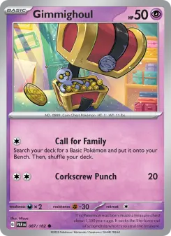 Pokémon-Karte Gimmighoul 087/182