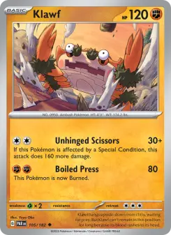 Pokémon-Karte Klawf 105/182