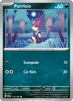 Pokémon-Karte Purrloin 114/182