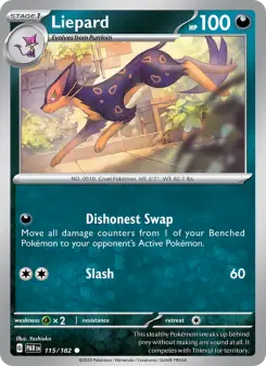 Pokémon-Karte Liepard 115/182