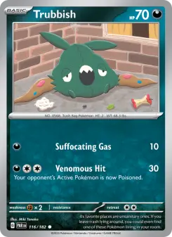 Pokémon-Karte Trubbish 116/182
