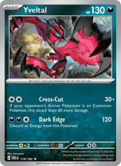 Pokémon-Karte Yveltal 118/182