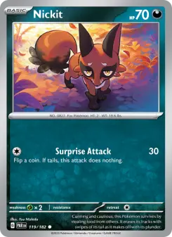 Pokémon-Karte Nickit 119/182