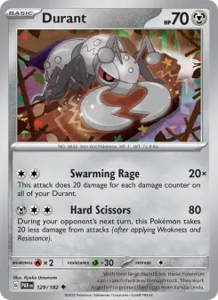 Pokémon-Karte Durant 129/182
