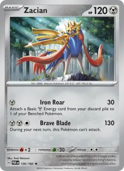 Pokémon-Karte Zacian 136/182