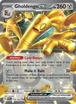 Pokémon-Karte Gholdengo ex 139/182