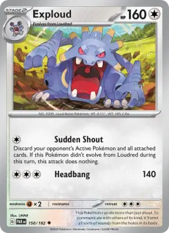 Pokémon-Karte Exploud 150/182