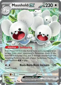 Pokémon-Karte Maushold ex 155/182
