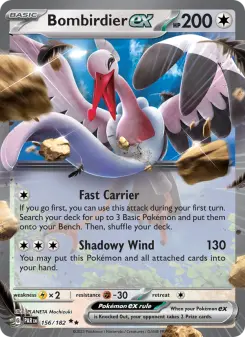 Pokémon-Karte Bombirdier ex 156/182