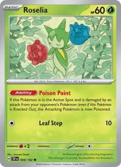 Pokémon-Karte Roselia 008/162