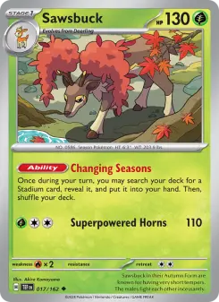Pokémon-Karte Sawsbuck 017/162