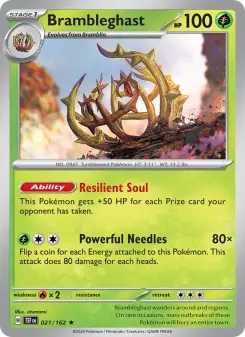 Pokémon-Karte Brambleghast 021/162