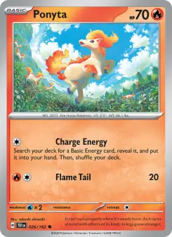 Pokémon-Karte Ponyta 026/162