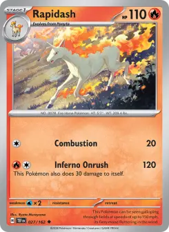 Pokémon-Karte Rapidash 027/162