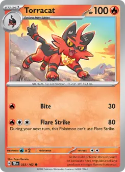 Pokémon-Karte Torracat 033/162