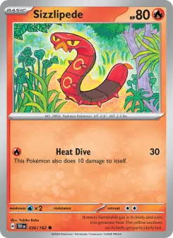 Pokémon-Karte Sizzlipede 036/162