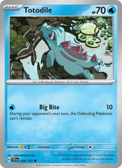 Pokémon-Karte Totodile 039/162