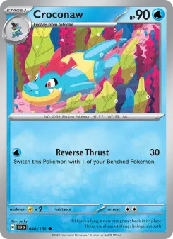 Pokémon-Karte Croconaw 040/162
